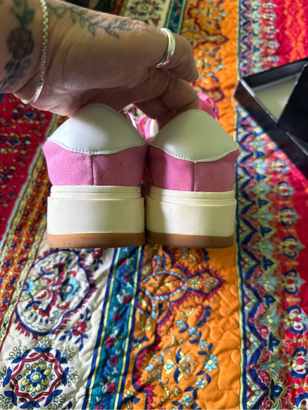 Madden Girl Women's Pink Platform Sneakers - Picture 3 of 6